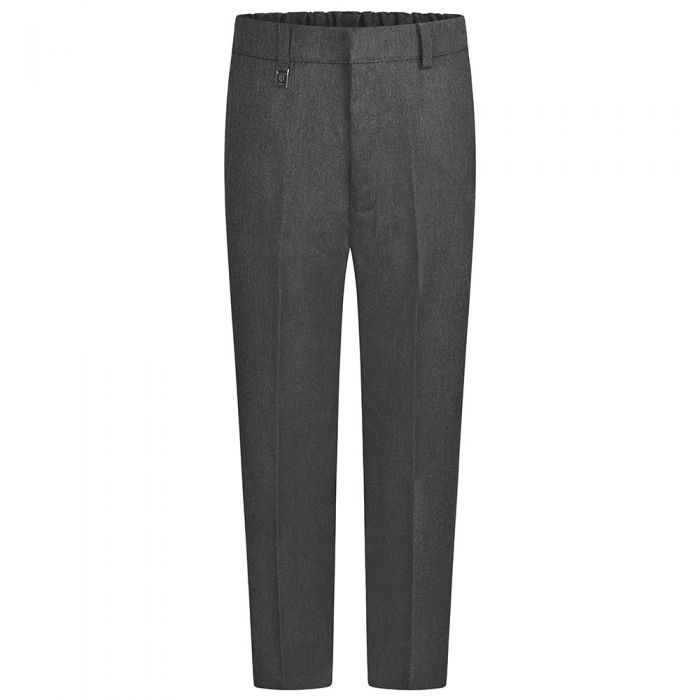 Boys Zip-Up School Trousers- Grey - School Bells, The Uniform Experts