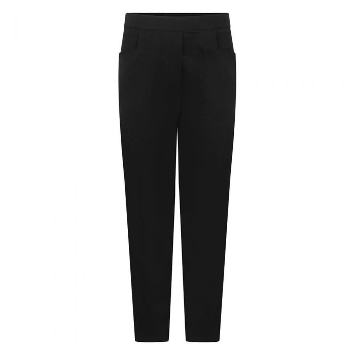 Half Elastic Girls School Trousers Black School Bells The