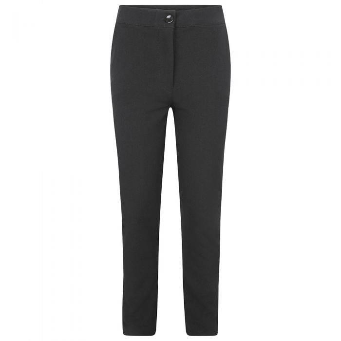 Slim Fit Girls Trousers - Black - School Bells, The Uniform Experts