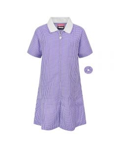 Girls Summer School Dress Purple