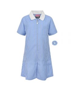 Girls Summer School Dress Blue 