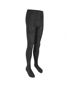 Girls Black Cotton Tights- Twin Pack 